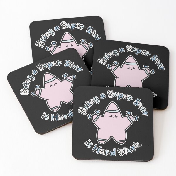 Item preview, Pink Super Star Hard Work (White Border) designed and sold by BLAAAAASK.