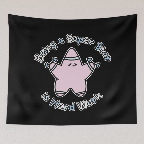 Item preview, Pink Super Star Hard Work (White Border) designed and sold by BLAAAAASK.