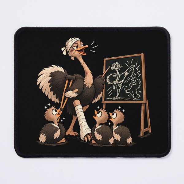 Item preview, Funny Ostrich Karate – Martial Arts Humor designed and sold by Jollivane Studio.
