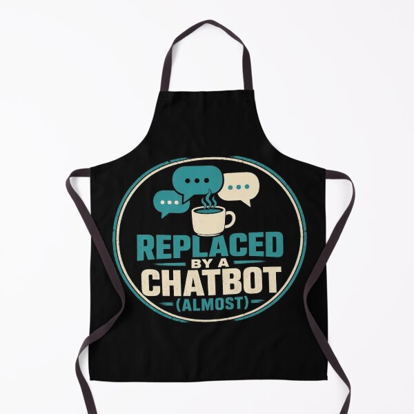 Item preview, Replaced By A Chatbot Almost Coffee Chat Bubbles Tee designed and sold by GSideArtStore.