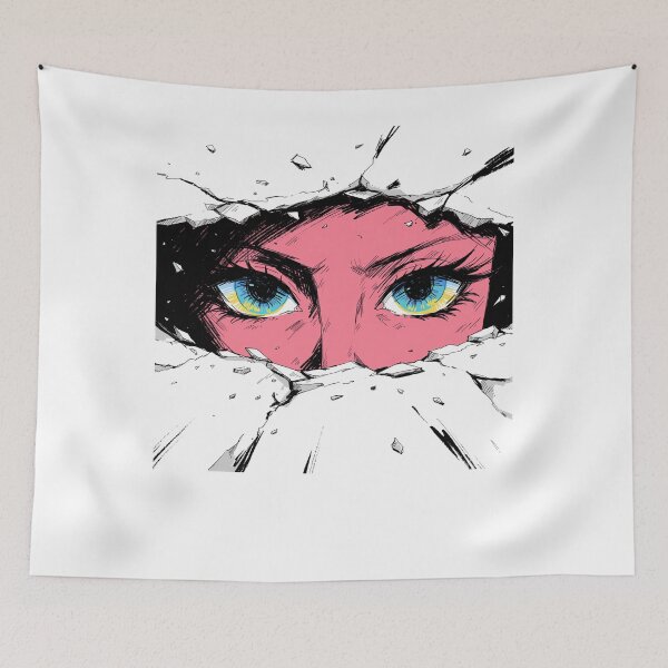 Item preview, Blue Eyes Through Torn Paper designed and sold by DariaOltes.
