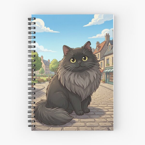 Item preview, Fluffy Black Cat designed and sold by MySillyDesigns.