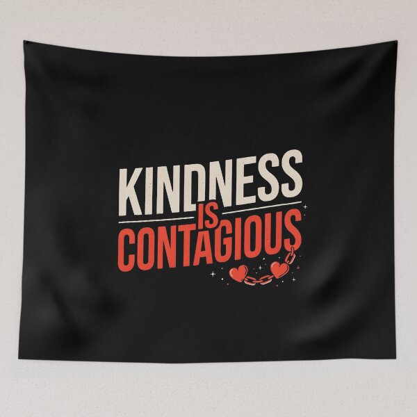 Item preview, Kindness Is Contagious Vintage Positivity Quote designed and sold by Say It With Ink.