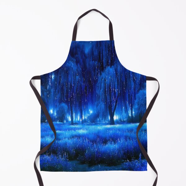 Item preview, Blue Glowing Winter Forest Fantasy Art designed and sold by Lunat1kk.