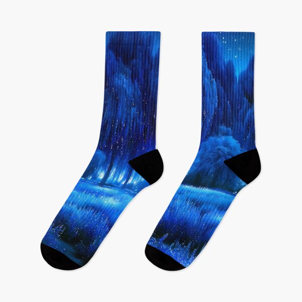 Item preview, Blue Glowing Winter Forest Fantasy Art designed and sold by Lunat1kk.