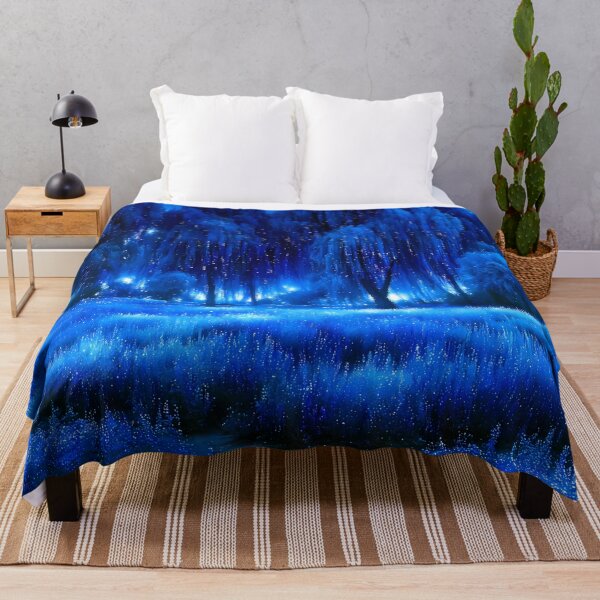 Item preview, Blue Glowing Winter Forest Fantasy Art designed and sold by Lunat1kk.