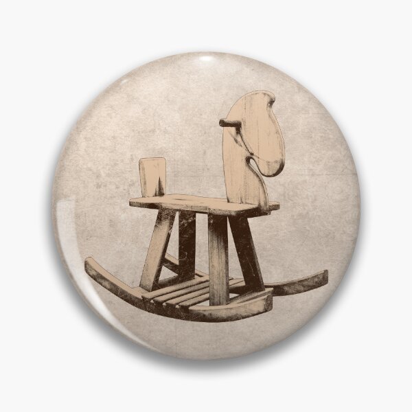 Item preview, Antique Wooden Rocking Horse Folk Toy Design Brown designed and sold by Ghoul Enterprises.