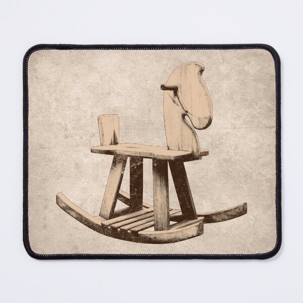 Item preview, Antique Wooden Rocking Horse Folk Toy Design Brown designed and sold by Ghoul Enterprises.