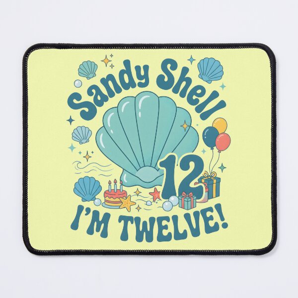 Item preview, Sandy Shell, I’m Twelve! 12th Birthday – Cute Seashell Beach Design designed and sold by Sea Gem.