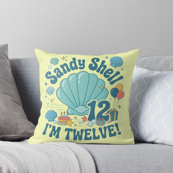 Item preview, Sandy Shell, I’m Twelve! 12th Birthday – Cute Seashell Beach Design designed and sold by Sea Gem.