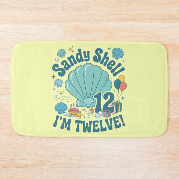 Item preview, Sandy Shell, I’m Twelve! 12th Birthday – Cute Seashell Beach Design designed and sold by Sea Gem.
