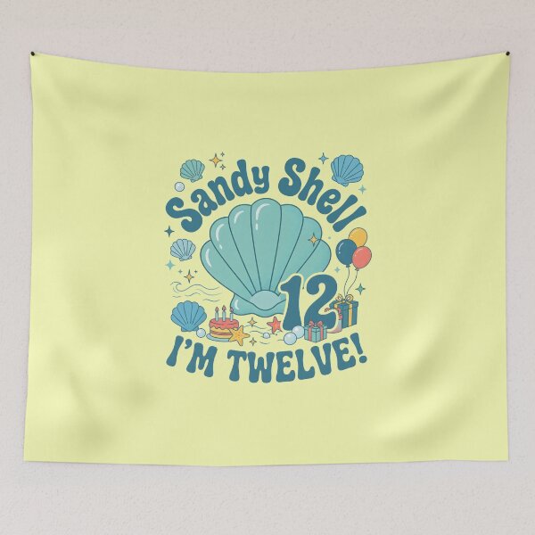Item preview, Sandy Shell, I’m Twelve! 12th Birthday – Cute Seashell Beach Design designed and sold by Sea Gem.