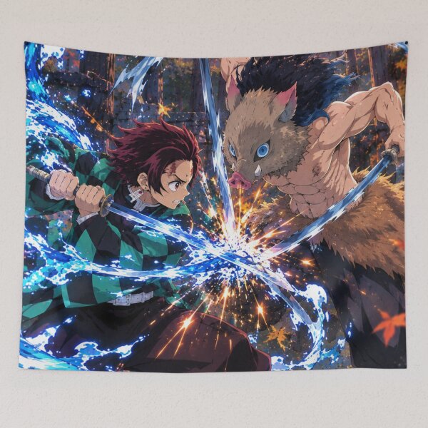 Item preview, Inosuke Vs Tanjiro designed and sold by jinwooo.