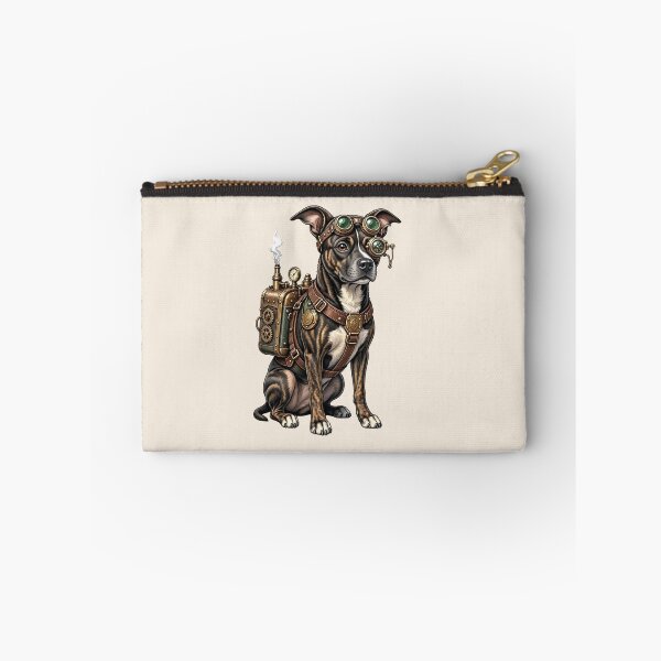 Item preview, Steampunk Dog – Mechanical Dog with Goggles and Gear Backpack designed and sold by SweetLilith.