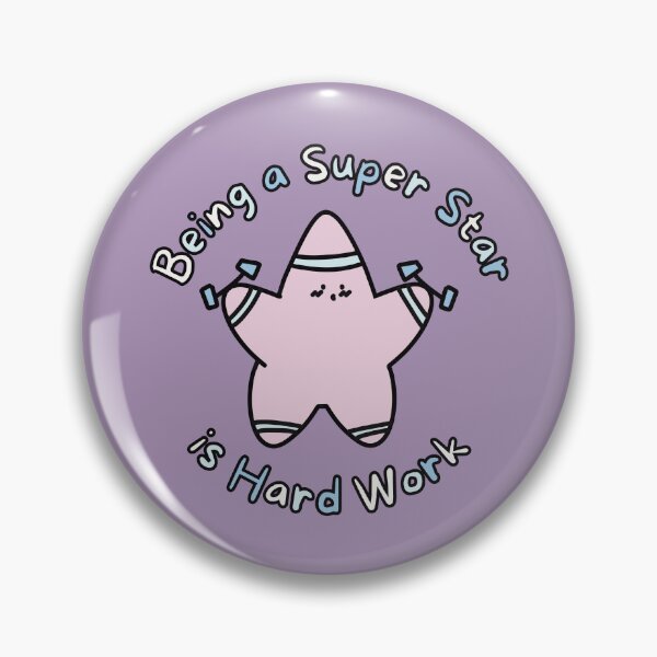 Item preview, Pink Super Star Hard Work (Purple Background) designed and sold by BLAAAAASK.
