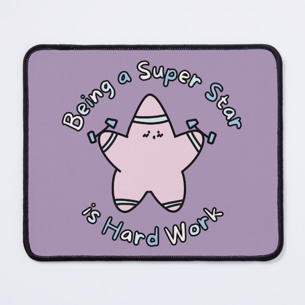 Item preview, Pink Super Star Hard Work (Purple Background) designed and sold by BLAAAAASK.