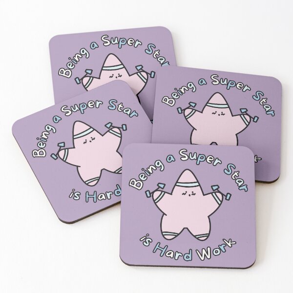 Item preview, Pink Super Star Hard Work (Purple Background) designed and sold by BLAAAAASK.