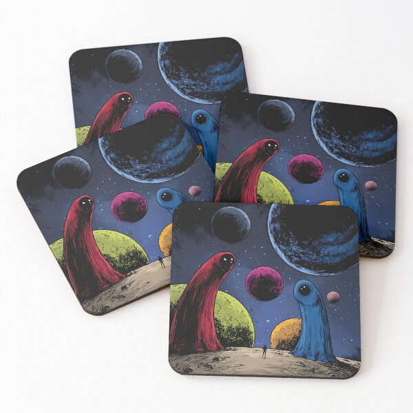 Item preview, Cosmic Giant Alien Entities Space Landscape Art designed and sold by Lunat1kk.