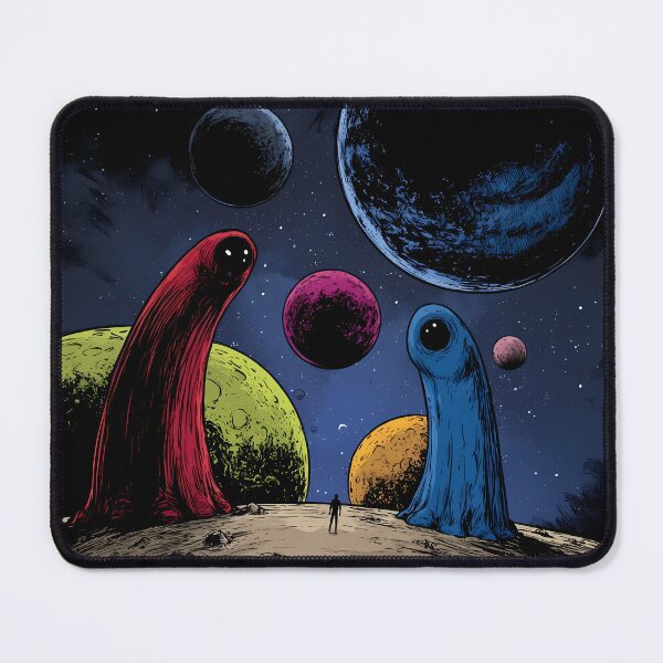 Item preview, Cosmic Giant Alien Entities Space Landscape Art designed and sold by Lunat1kk.