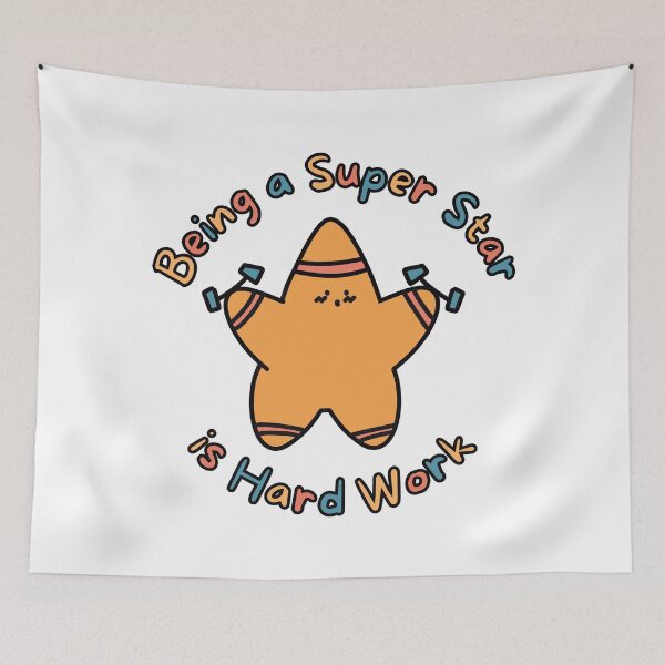 Item preview, Orange Super Star Hard Work (No Background) designed and sold by BLAAAAASK.