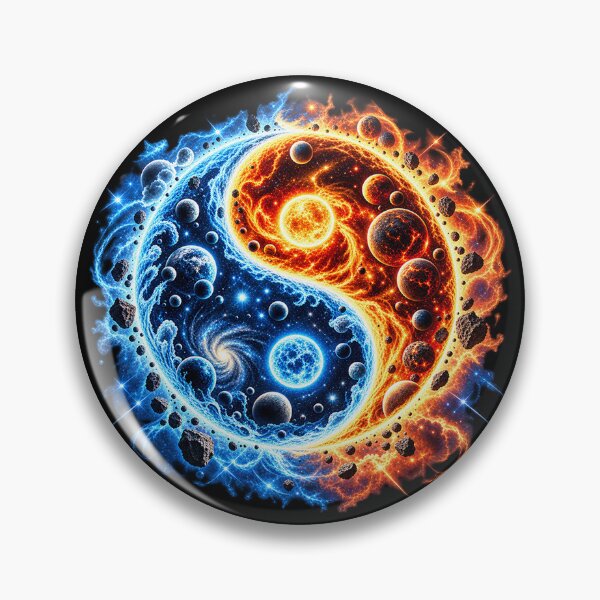 Item preview, Cosmic Yin Yang – Fire and Ice Balance designed and sold by TroviTutto.