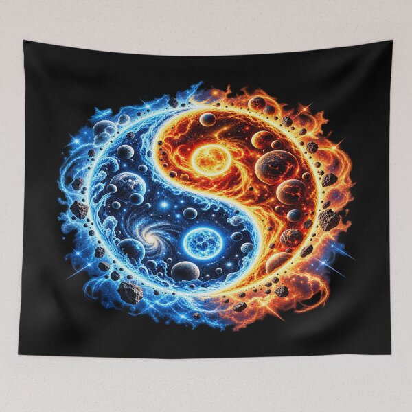 Item preview, Cosmic Yin Yang – Fire and Ice Balance designed and sold by TroviTutto.