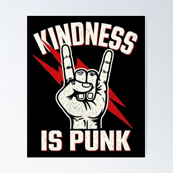 Item preview, Kindness Is Punk Rock Hand Electric Lightning designed and sold by Say It With Ink.