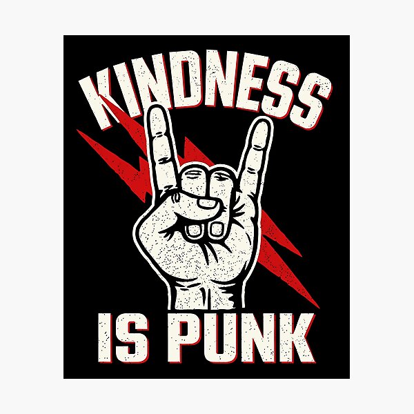 Item preview, Kindness Is Punk Rock Hand Electric Lightning designed and sold by Say It With Ink.