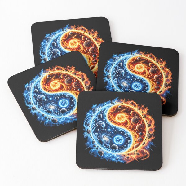 Item preview, Cosmic Yin Yang – Fire and Ice Balance designed and sold by TroviTutto.