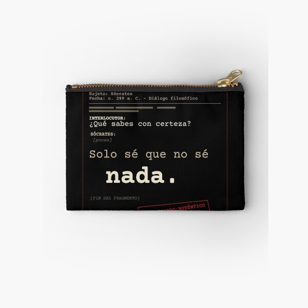 Item preview, Solo se que no se nada Sócrates transcript oscuro Español designed and sold by Will-to-Power.
