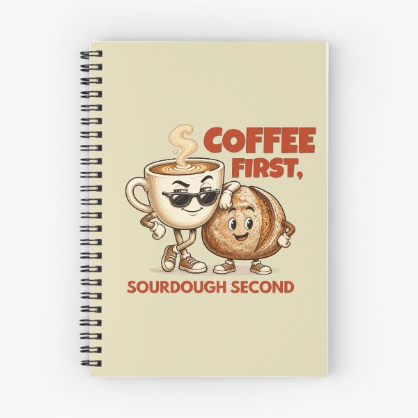 Item preview, Coffee First Sourdough Second Funny Baker Coffee Sticker designed and sold by KaBaRen.