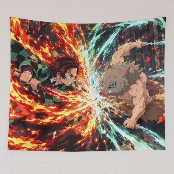 Item preview, Tanjiro Vs Inosuke designed and sold by jinwooo.