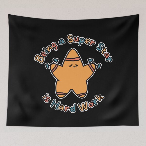 Item preview, Orange Super Star Hard Work (White Border) designed and sold by BLAAAAASK.