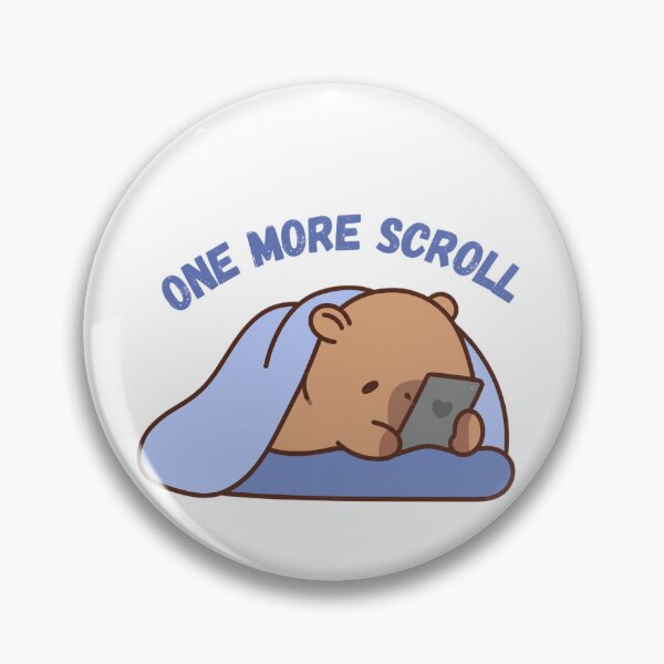Item preview, One more scroll cozy capybara scrolling meme designed and sold by Thelazygrind.
