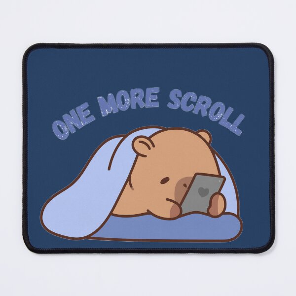 Item preview, One more scroll cozy capybara scrolling meme designed and sold by Thelazygrind.