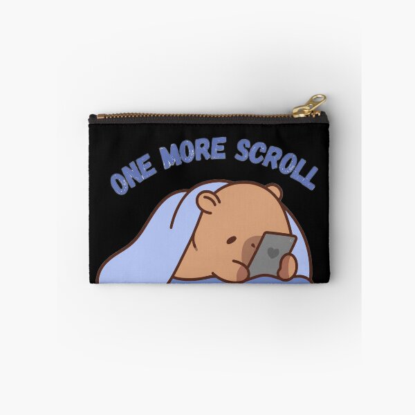 Item preview, One more scroll cozy capybara scrolling meme designed and sold by Thelazygrind.