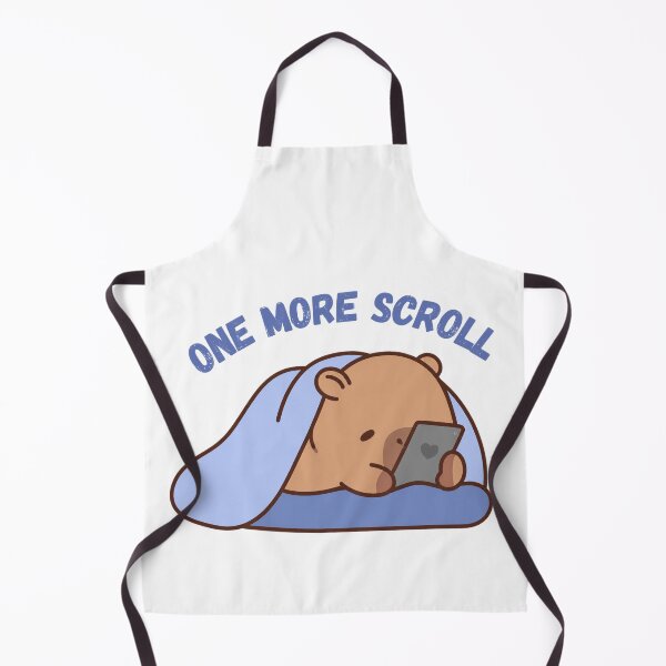 Item preview, One more scroll cozy capybara scrolling meme designed and sold by Thelazygrind.