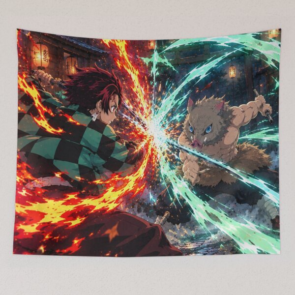 Item preview, Tanjiro Vs Inosuke designed and sold by jinwooo.