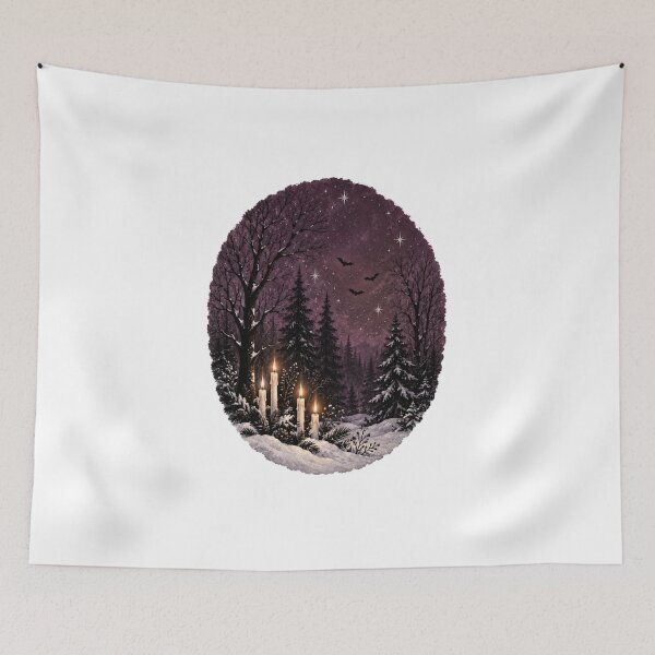 Item preview, Gothmas Black Trees Winter Illustration designed and sold by Inkworksbyshery.