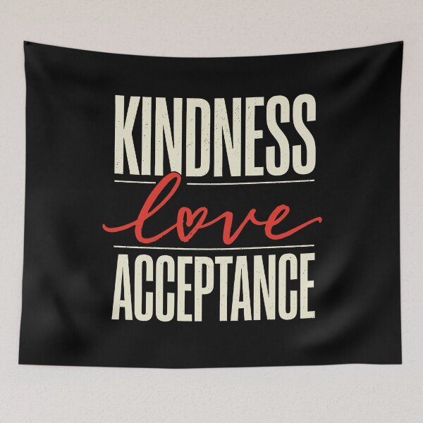 Item preview, Kindness Love Acceptance Bold Vintage Graphic designed and sold by Say It With Ink.