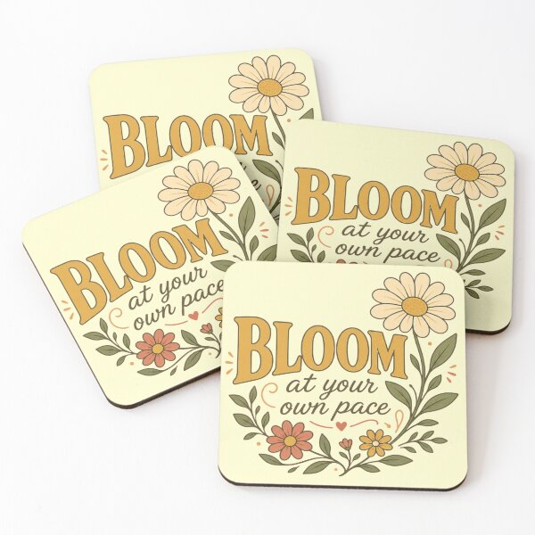 Item preview, Bloom At Your Own Pace Retro Cottagecore Daisy Floral Quote designed and sold by QCena.