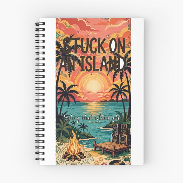 Item preview, Stuck on an Island — Feeling That Island Glow, Tropical Sunset Souvenir designed and sold by FitEnvy.
