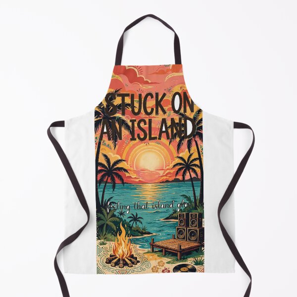 Item preview, Stuck on an Island — Feeling That Island Glow, Tropical Sunset Souvenir designed and sold by FitEnvy.