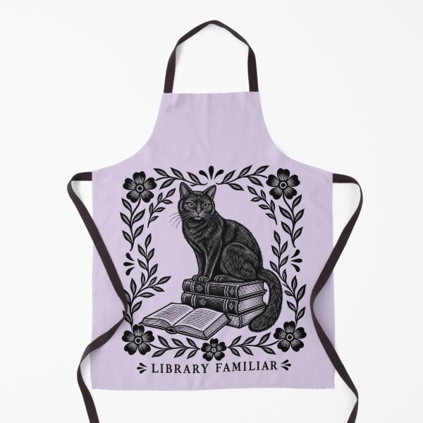 Item preview, Library Familiar Black Cat for Book Lovers designed and sold by POD DYNASTY | Original Print On Demand T-Shirt Graphics.