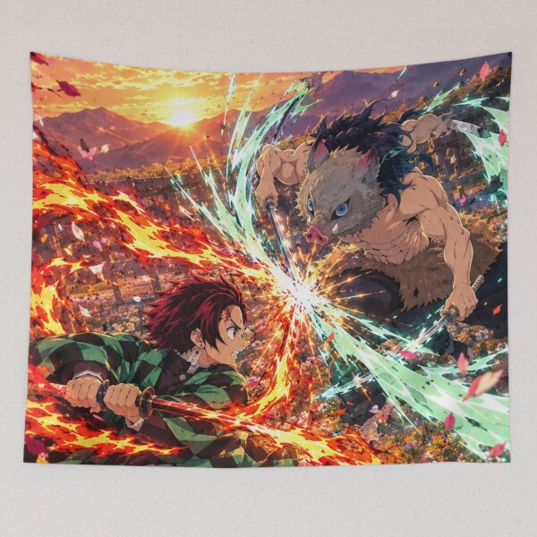 Item preview, Tanjiro Vs Inosuke designed and sold by jinwooo.