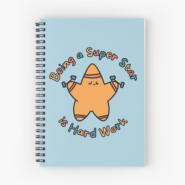 Item preview, Orange Super Star Hard Work (Blue Background) designed and sold by BLAAAAASK.