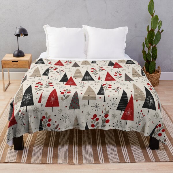 Item preview, Christmas Mid Century Cat Abstract Art | Retro Geometric Shapes Modern Vintage Design designed and sold by flowerpower999.