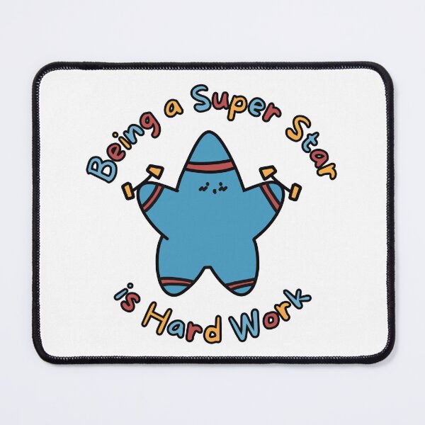 Item preview, Blue Super Star Hard Work (No Background) designed and sold by BLAAAAASK.