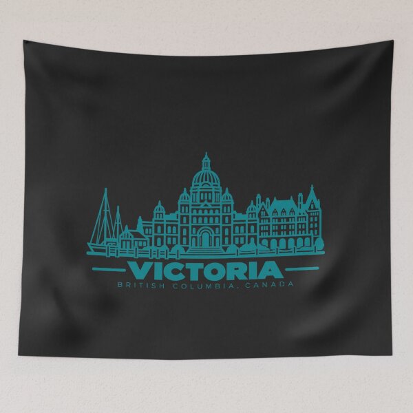 Item preview, Victoria British Columbia Canada Line Art Skyline Poster designed and sold by CMYKStudio.