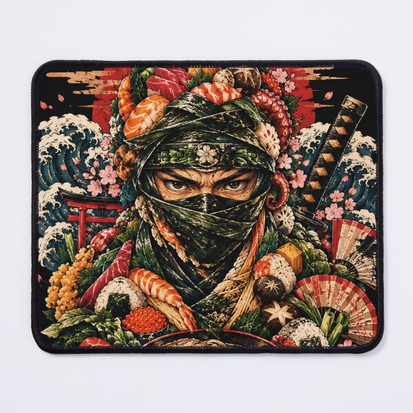 Item preview, Hidden Ninja Japanese Food Warrior designed and sold by kaipapershop.